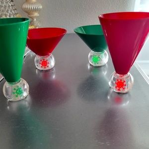Brand New Plastic Holiday Drink/Serveware